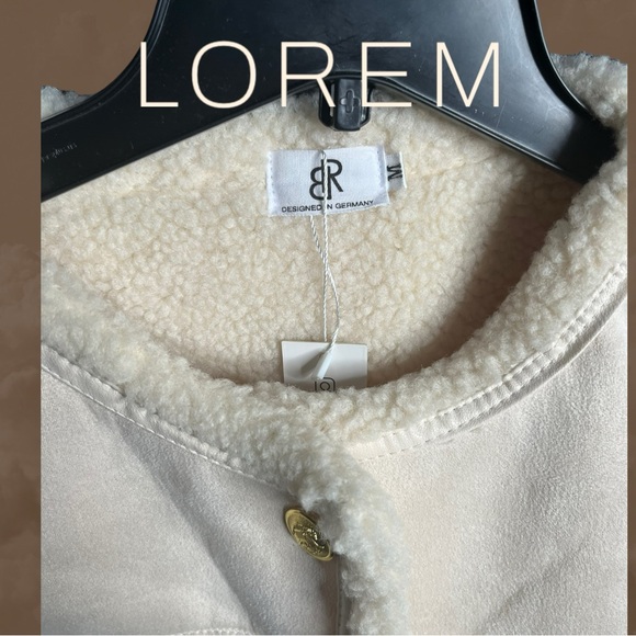 Nwt Bellezza Republic Faux Lambskin Shearling Cropped Sherpa Jacket Size M - Picture 6 of 8